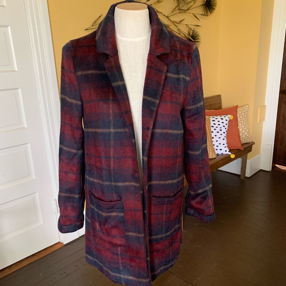 Plaid blazer style jacket